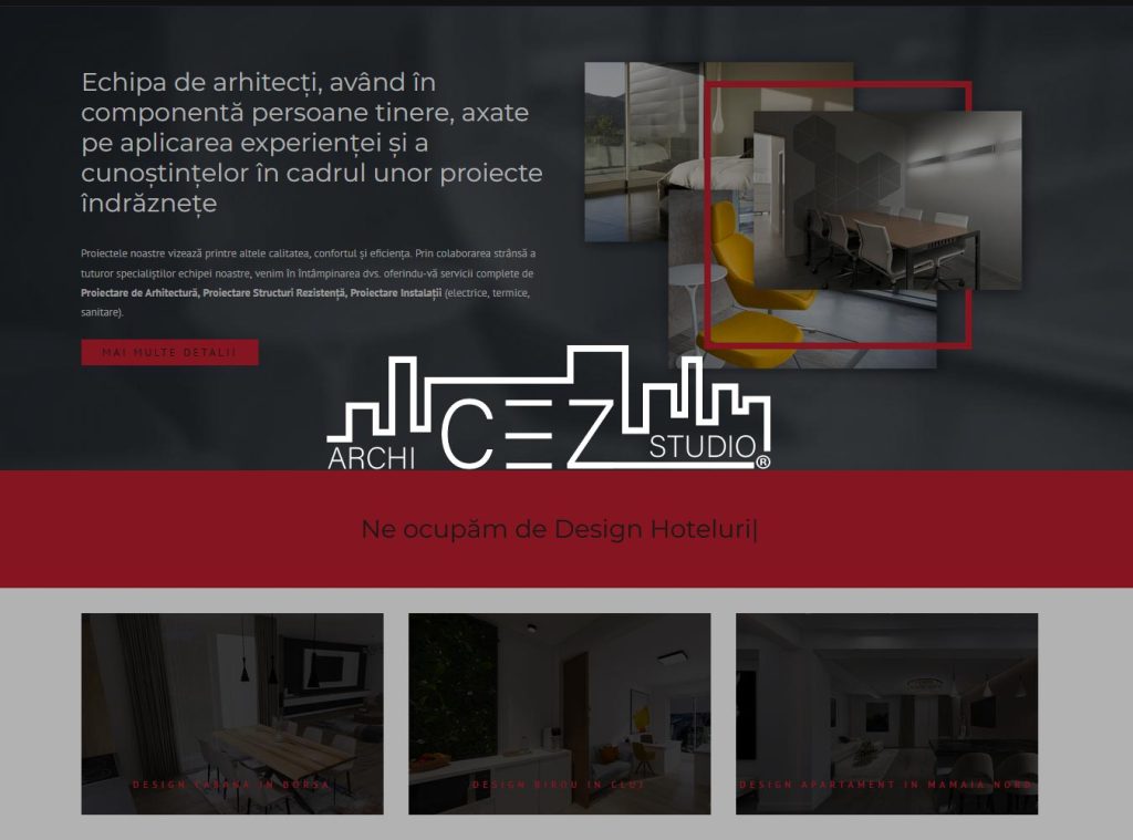 Realizare site birou arhitectura Cluj - Archicez Studio
